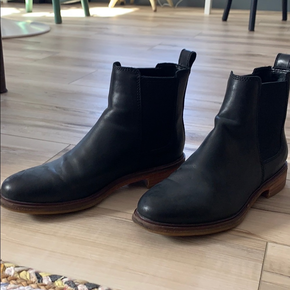 Black Leather Clark’s boots